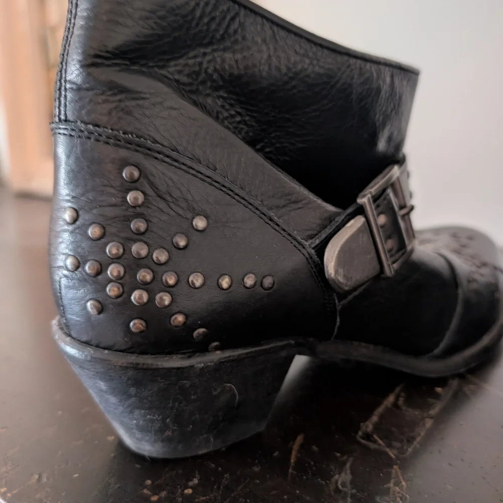 Steve Madden Black Studded Ankle Boots